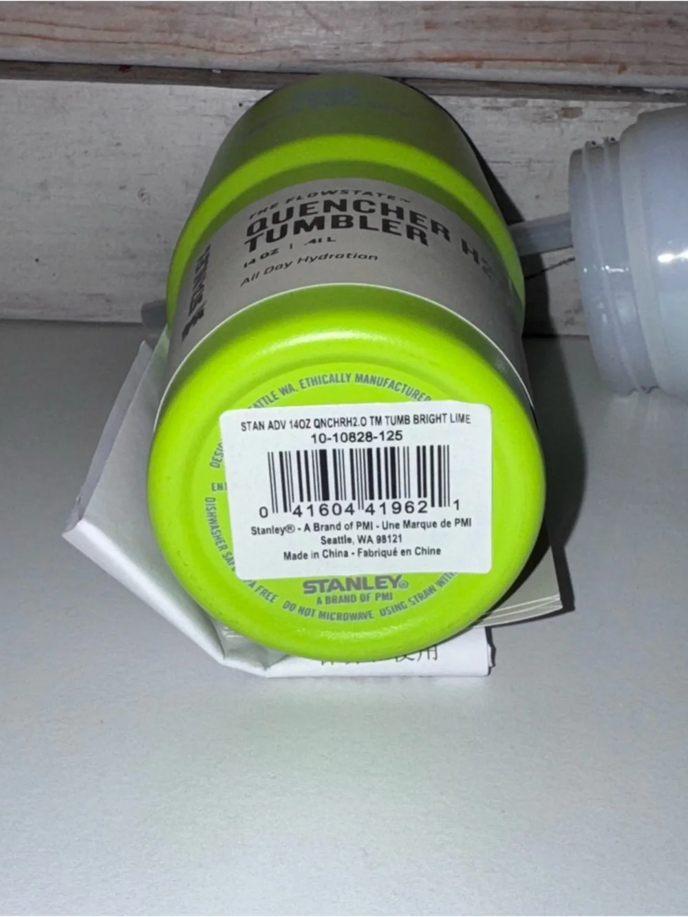 Stanley 14oz Quencher Tumbler BRIGHT LIME Summer 2024 Heat Wave Collection NWT - Picture 5 of 6